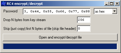 RC4 file encrypt and decrypt