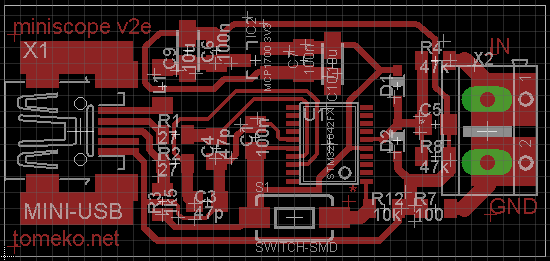 Miniscope v2e Eagle PCB