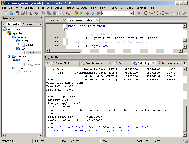 ESP8266 with Code::Blocks