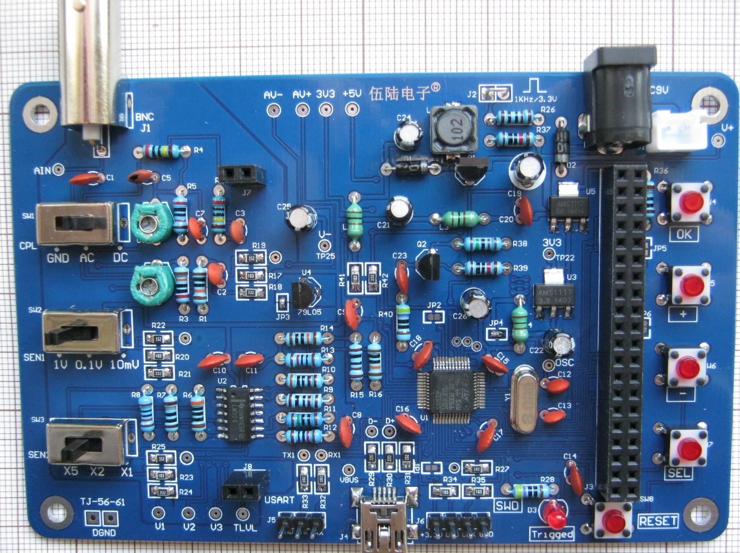 DSO138 PCB - assembled