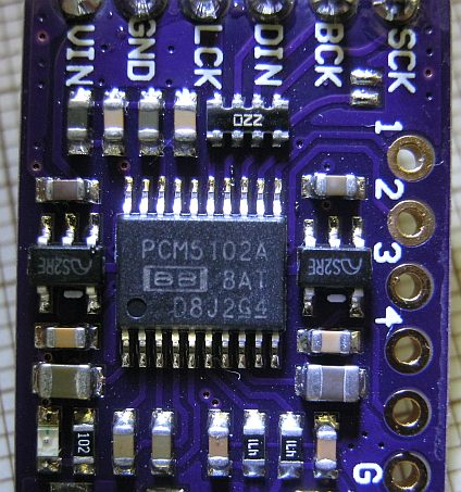PCM5102 I2S codec module