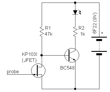 High voltage detector schematic
