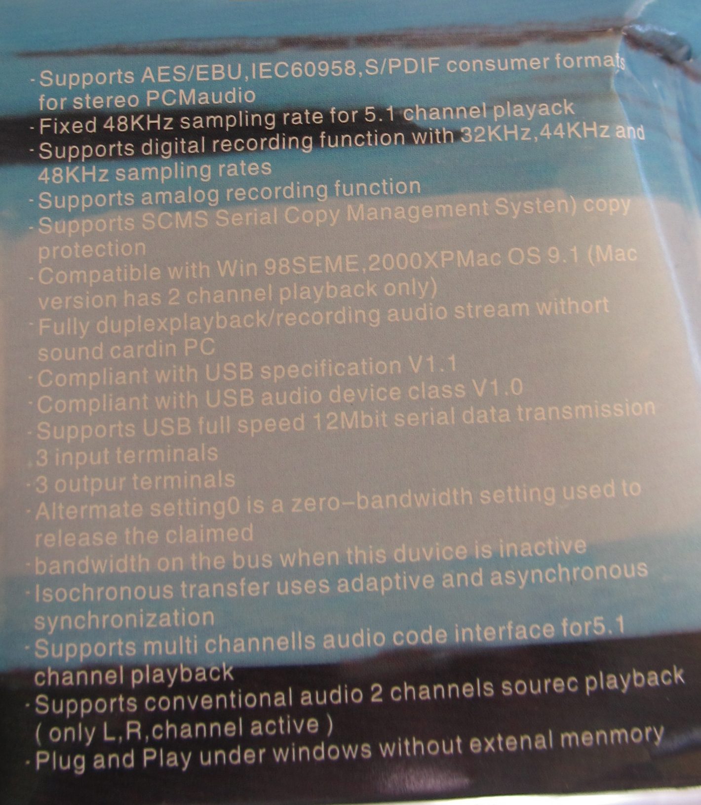 AK103E sound card