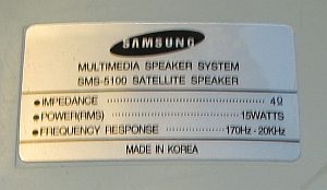 Samsung SMS-5100 speakers