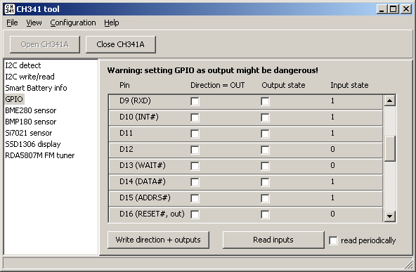 CH341A GPIO