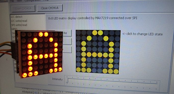 MAX7219 8x8 LED display