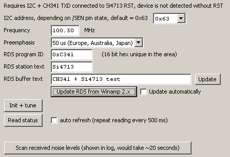 Si4713 support in CH341 tool