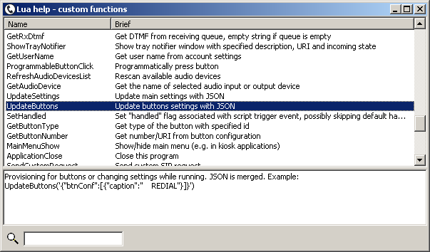 tSIP Lua functions help