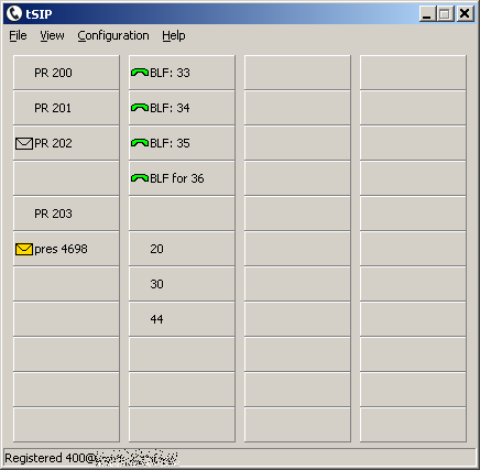 tSIP softphone in console-only mode