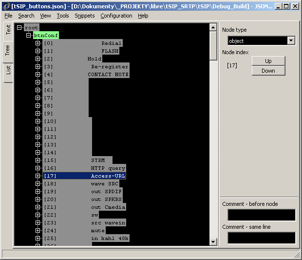 JSONedit: extended object description