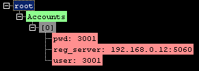 tSIP settings JSON