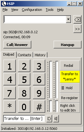 Lenny on tSIP softphone