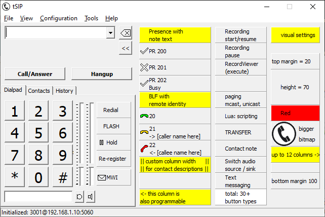 tSIP 0.1.76 with sidecar