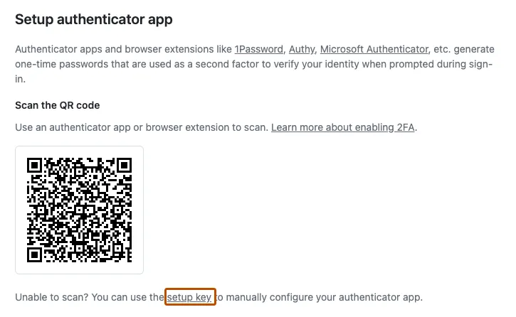 Github 2FA TOTP secret