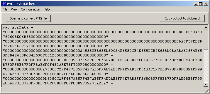 PNG to Adobe Scripting ARGB HEX